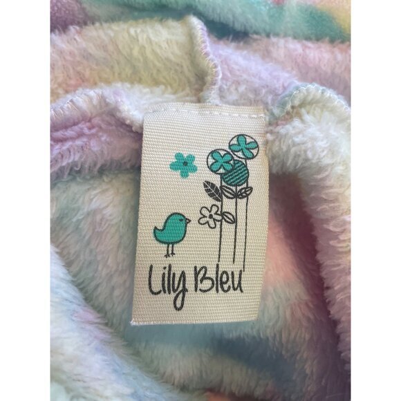 Tie‎ Dye Plush Hoodie with Sequin Unicorn Heart Girls - Picture 6 of 10